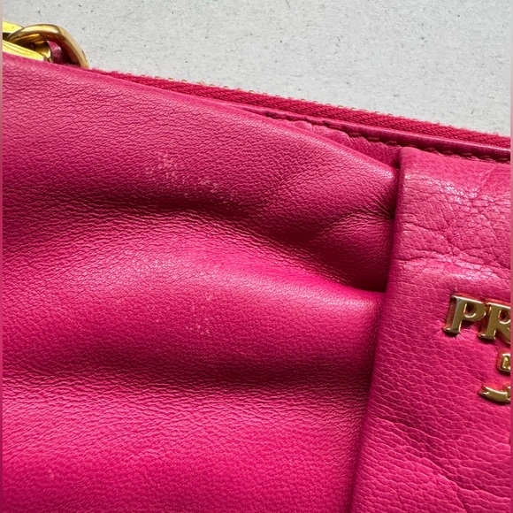 Prada pink soft leather pouch clutch wallet - Picture 8 of 16